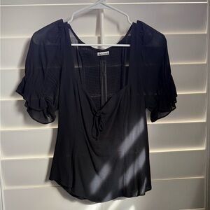 Reformation black blouse size 8